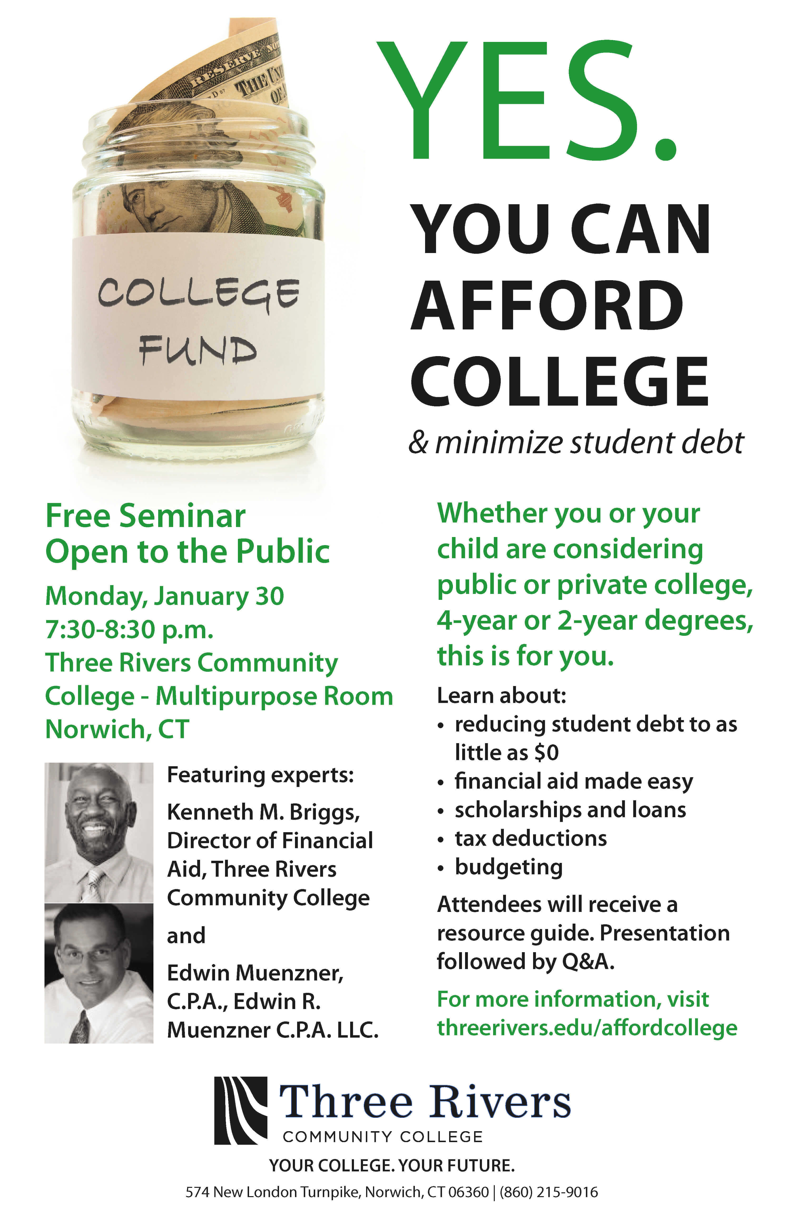 Yes. You Can Afford College and Minimize Student Debt.