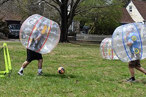 Students having fun outside at Three Rivers.