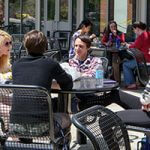 Three Rivers Students eating outside