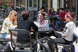 Three Rivers Students eating outside