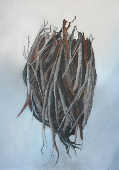 "Tree Head," pastel on paper, 30" x 22", 2018, by Sandra Jeknavorian