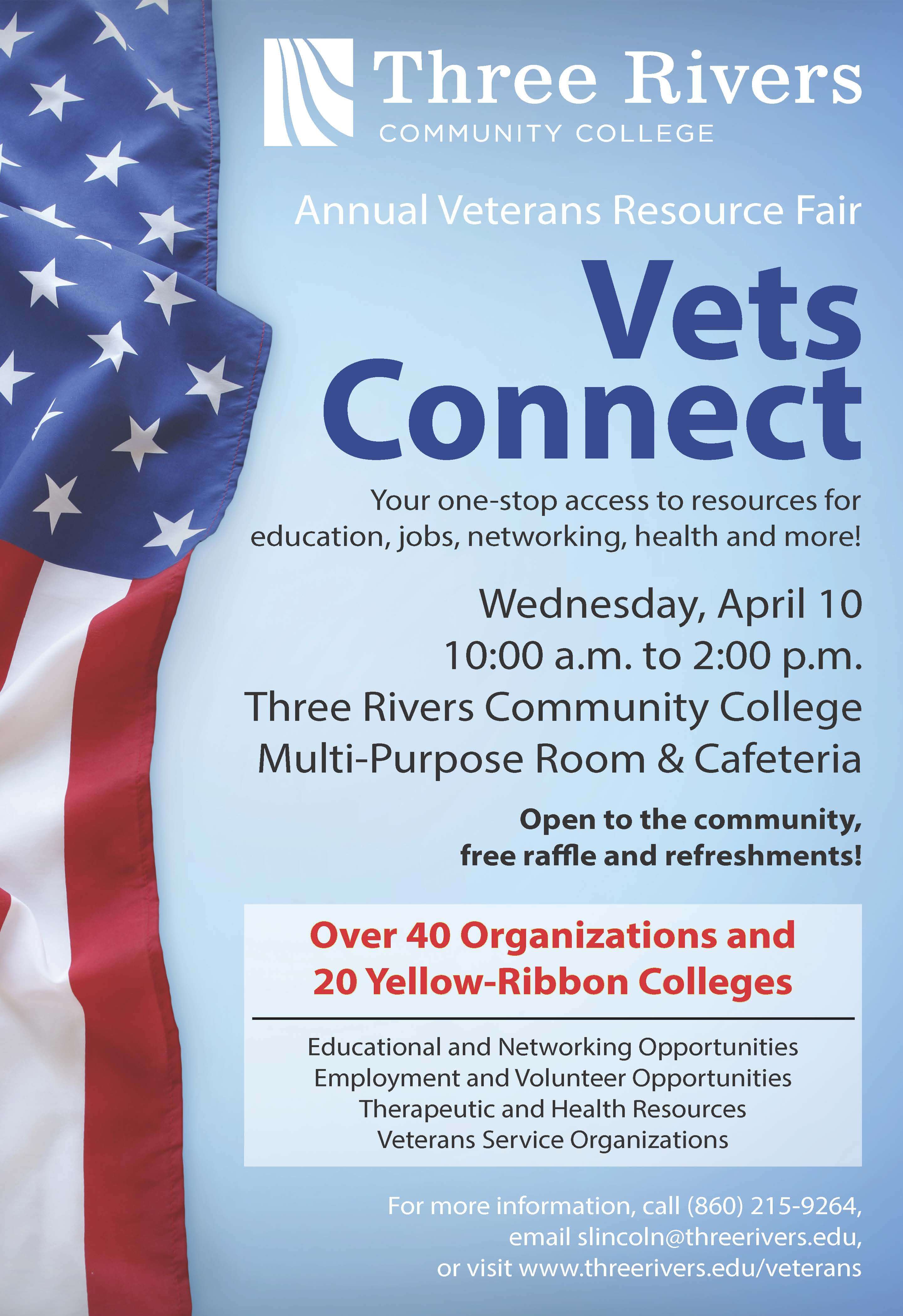 Three Rivers to Host Vets Connect — Annual Veterans Resource Fair