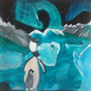 John Witherly, "Winter Night", acrylic on canvas