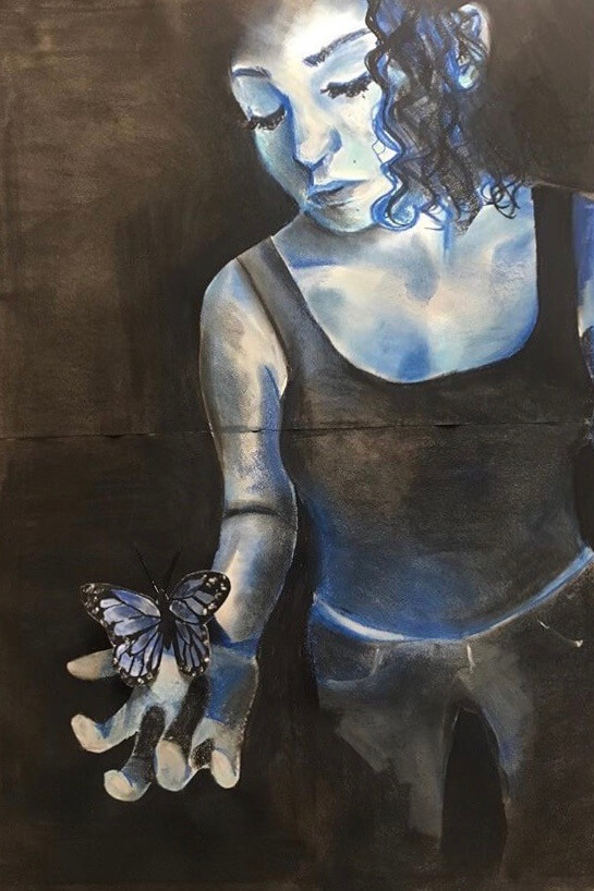 Ariana Bradley, "Control", Chalk Pastel 24" x 36"