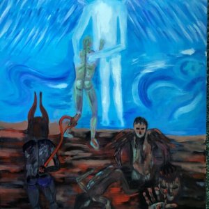 Hoda Awad, Redemption​, Acrylic on canvas, 30" x 24"​