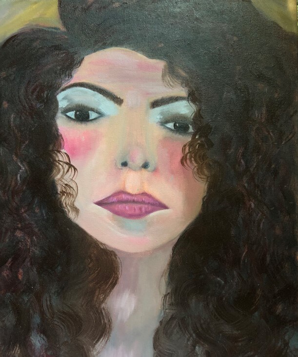 Hoda Awad, Farida​, Oil on canvas, 16" x 20"​