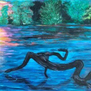 Hoda Awad, Love Yourself​, Acrylic on wood, 24" x 48"​