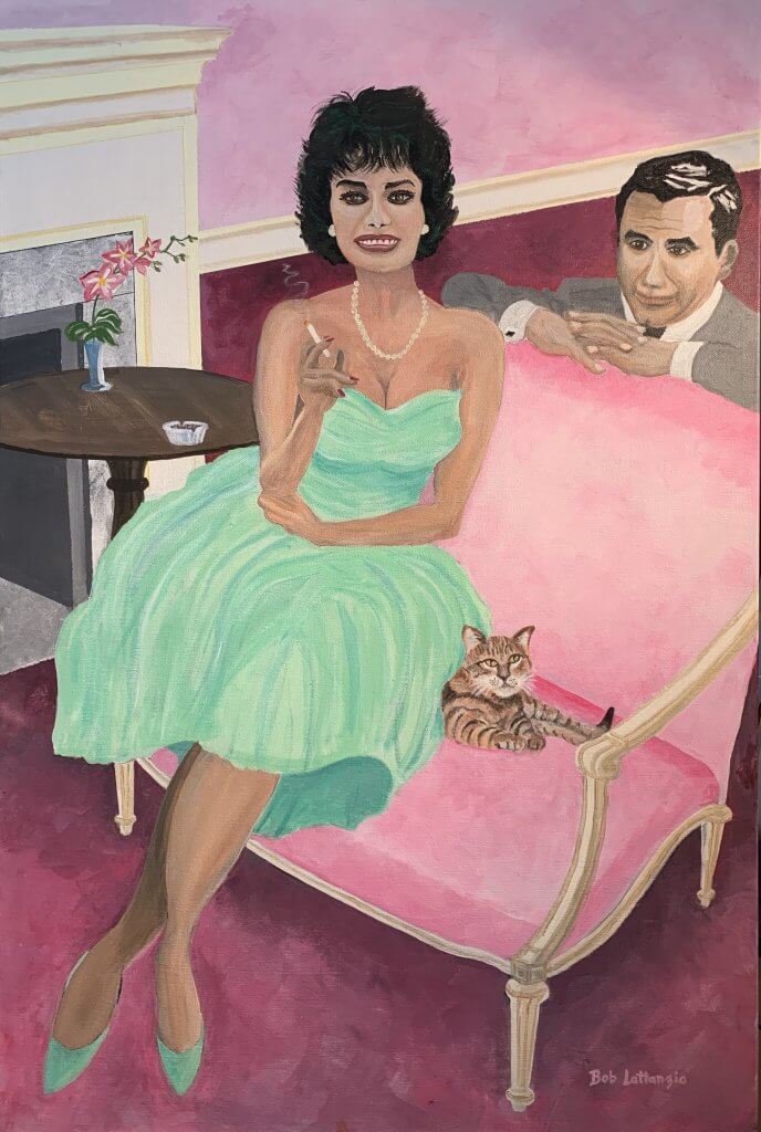 Robert Lattanzio, "Sex Appeal," Acrylic, Painting II Spring 2020, Instructor Sandra Jeknavorian